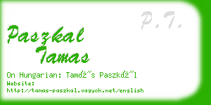 paszkal tamas business card